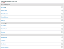 Tablet Screenshot of insurancecg.com